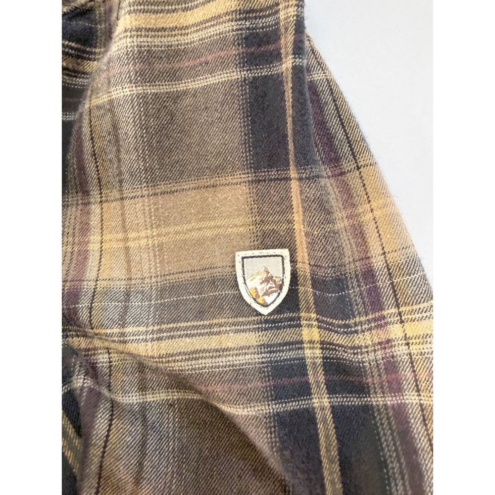 Kuhl Mens ‎ Plaid Button Down Shirt Brown Long Sleeve Size XL Hiking Outdoor - Picture 5 of 12